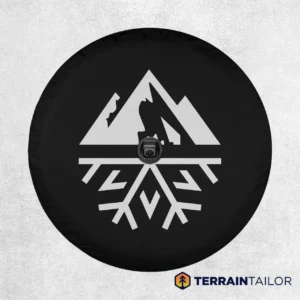 Mountain and Snowflake Spare Tire Cover