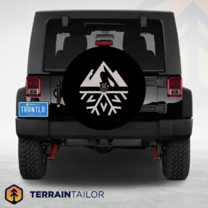 Mountain and Snowflake Spare Tire Cover