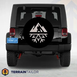 Mountain and Snowflake Spare Tire Cover
