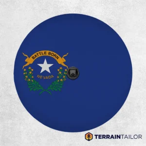 Nevada State Flag Spare Tire Cover