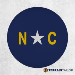 North Carolina State Flag Spare Tire Cover