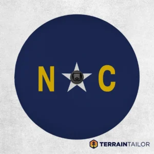 North Carolina State Flag Spare Tire Cover