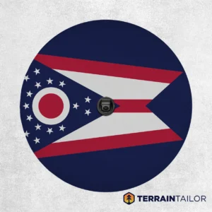 Ohio State Flag Spare Tire Cover