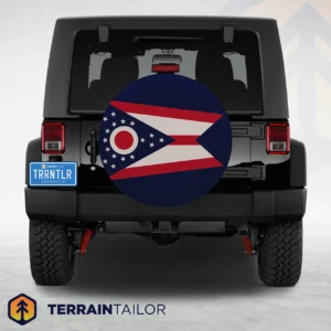 Ohio State Flag Spare Tire Cover