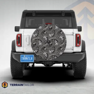 Paisley Skulls Pattern Spare Tire Cover