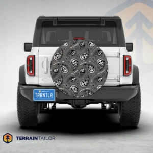 Paisley Skulls Pattern Spare Tire Cover