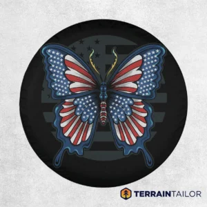 Patriotic Butterfly Spare Tire Cover