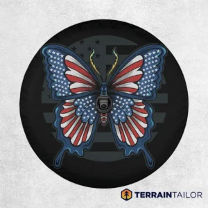 Patriotic Butterfly Spare Tire Cover
