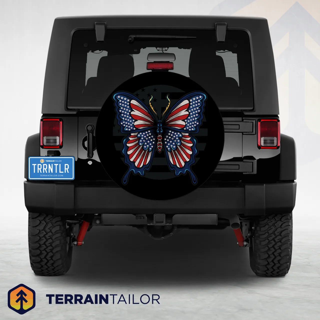 Patriotic Butterfly Spare Tire Cover