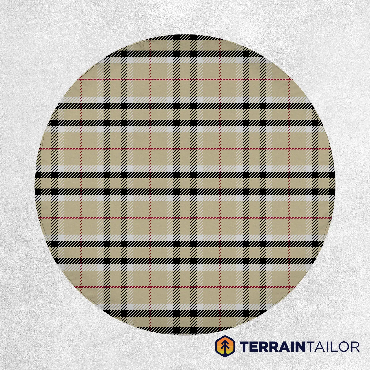 Classic Tan Plaid Spare Tire Cover