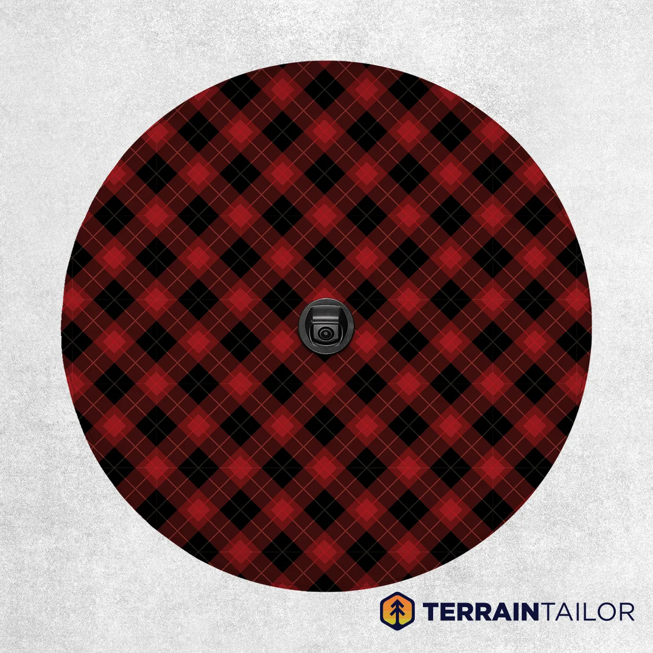 Red & Black Plaid Spare Tire Cover