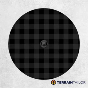 Blackout Plaid Spare Tire Cover