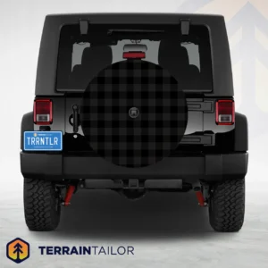 Blackout Plaid Spare Tire Cover