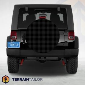 Blackout Plaid Spare Tire Cover