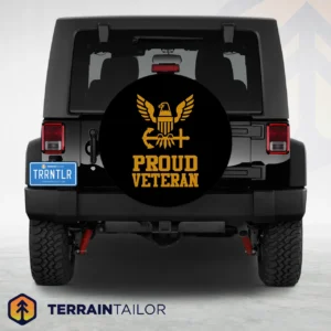 Proud Navy Veteran Spare Tire Cover (Large Emblem)