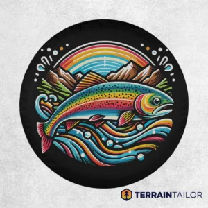 Rainbow Trout Adventure Spare Tire Cover
