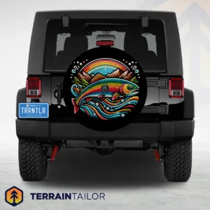 Rainbow Trout Adventure Spare Tire Cover