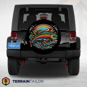 Rainbow Trout Adventure Spare Tire Cover