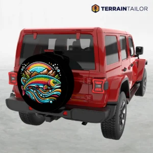 Rainbow Trout Adventure Spare Tire Cover