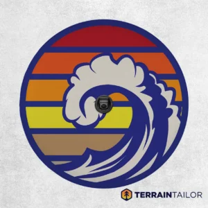 Retro Wave Spare Tire Cover