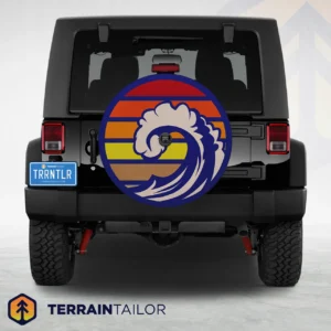 Retro Wave Spare Tire Cover