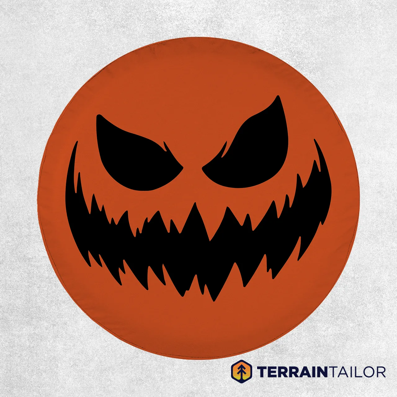 Scary Jack-O'-Lantern Face Spare Tire Cover