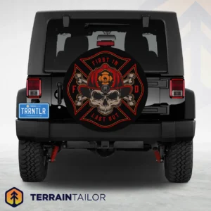 Fire Department Skull Spare Tire Cover