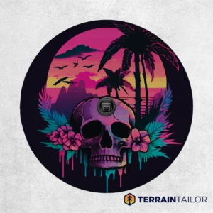 Tropical Skull Island Spare Tire Cover