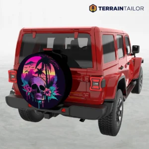 Tropical Skull Island Spare Tire Cover
