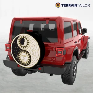 Sun & Moon Yin Yang Celestial Spare Tire Cover