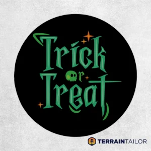 Trick or Treat Halloween Typography Spare Tire Cover