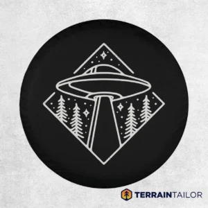 Minimalist UFO Forest Spare Tire Cover