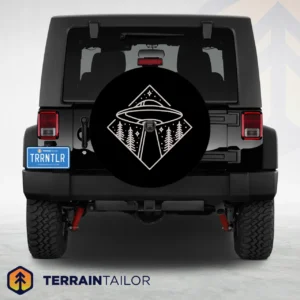 Minimalist UFO Forest Spare Tire Cover