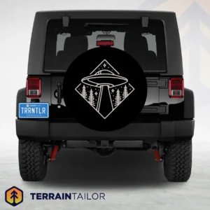 Minimalist UFO Forest Spare Tire Cover