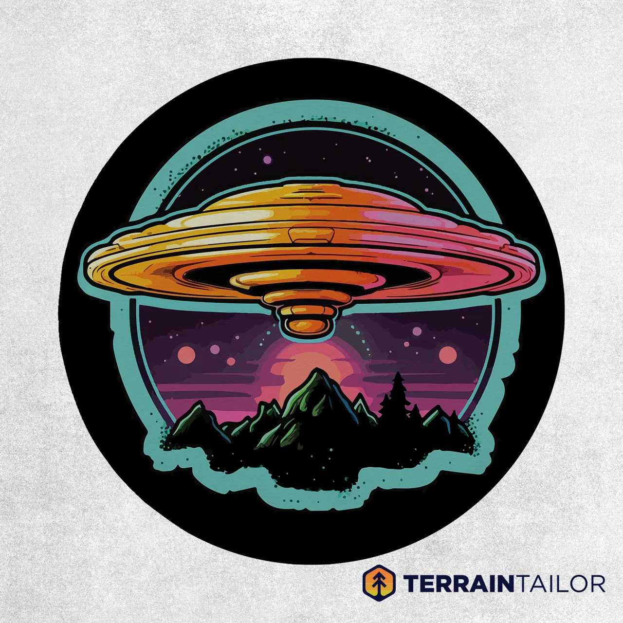 UFO Mountain Spare Tire Cover