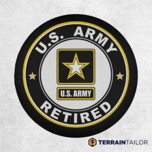 U.S. Army Retired Classic Emblem Spare Tire Cover