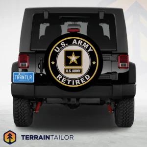 U.S. Army Retired Classic Emblem Spare Tire Cover
