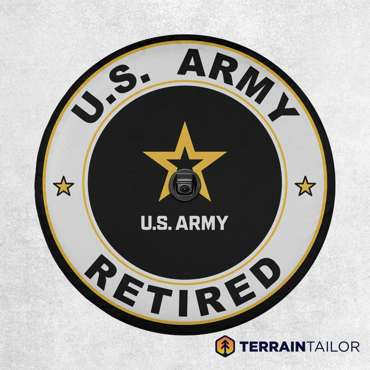 U.S. Army Retired Modern Badge Spare Tire Cover