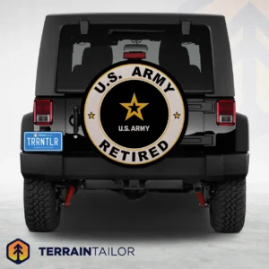 U.S. Army Retired Modern Badge Spare Tire Cover