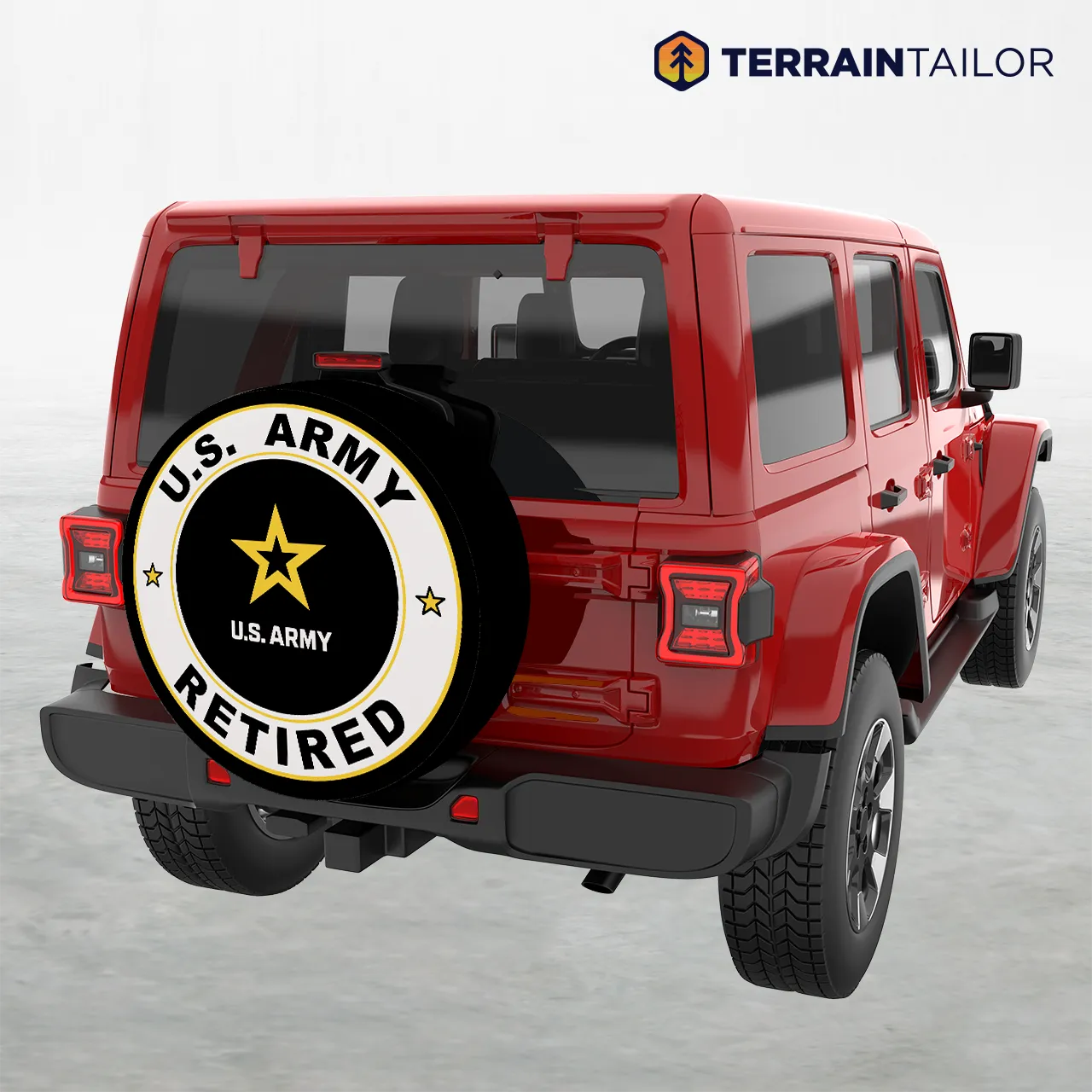 U.S. Army Retired Modern Badge Spare Tire Cover