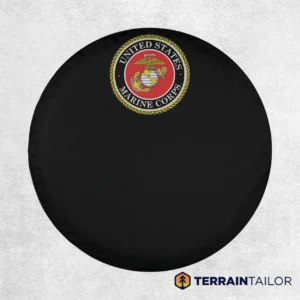 Compact United States Marine Corps Seal Spare Tire Cover