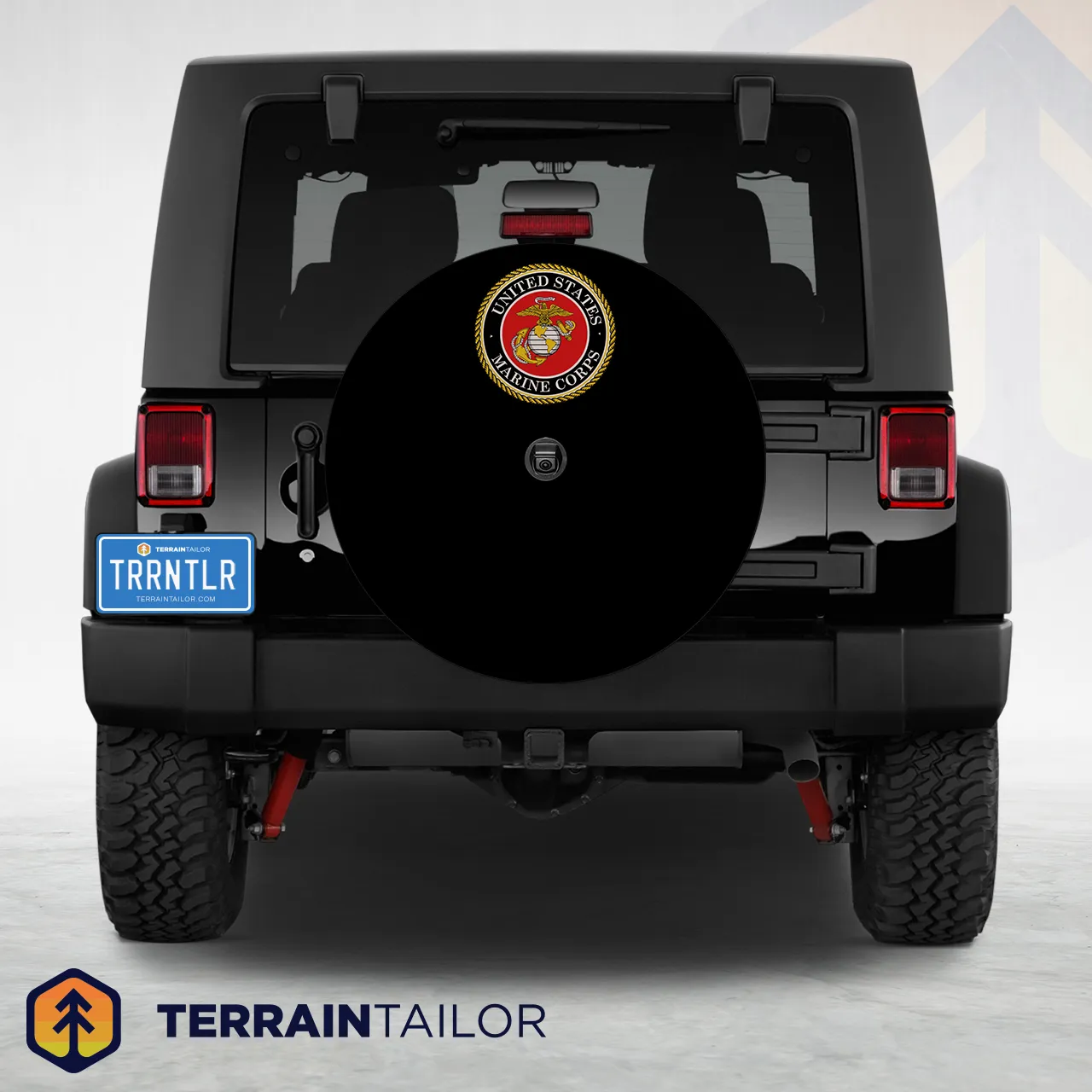 Compact United States Marine Corps Seal Spare Tire Cover