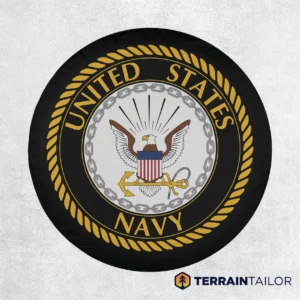 United States Navy Rope Border Spare Tire Cover