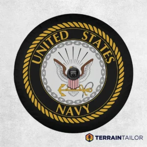 United States Navy Rope Border Spare Tire Cover