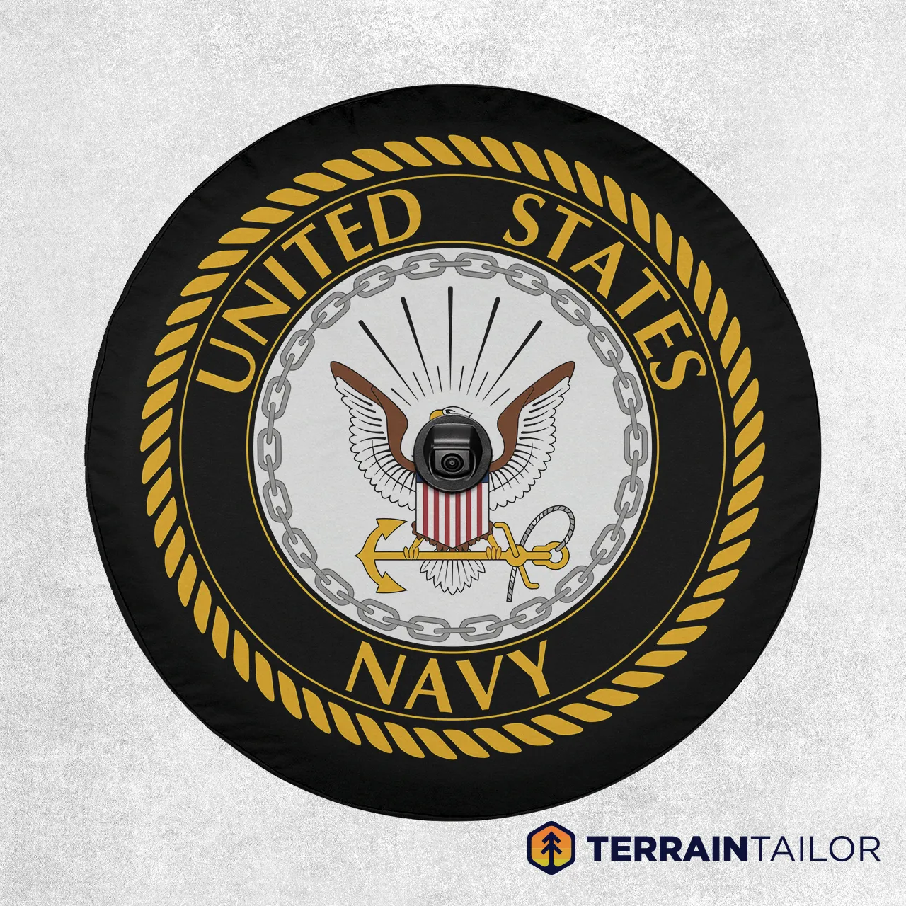 United States Navy Rope Border Spare Tire Cover