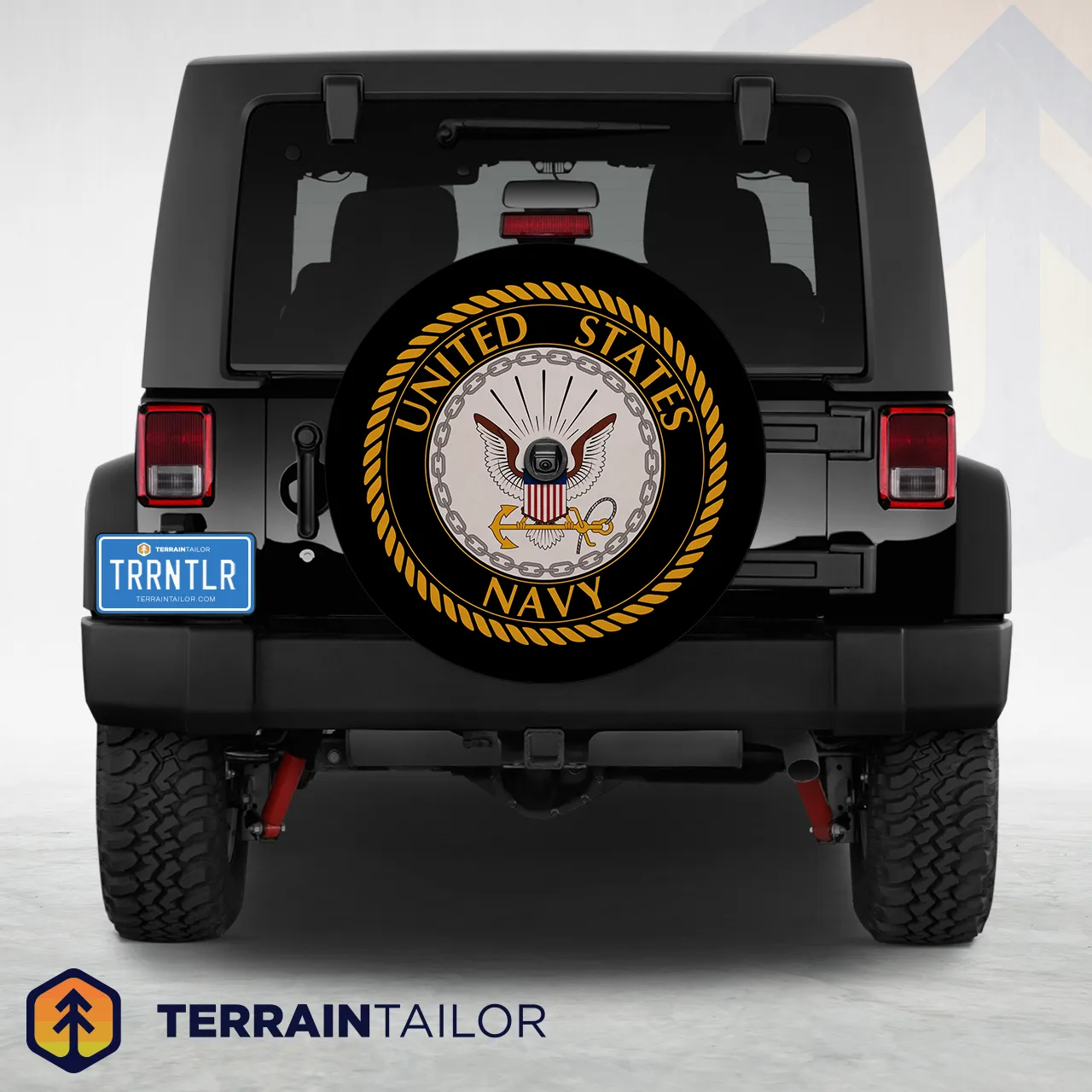 United States Navy Rope Border Spare Tire Cover