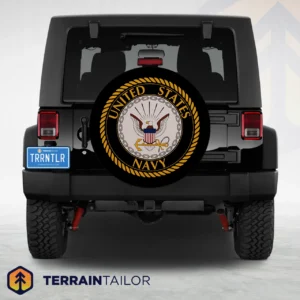 United States Navy Rope Border Spare Tire Cover