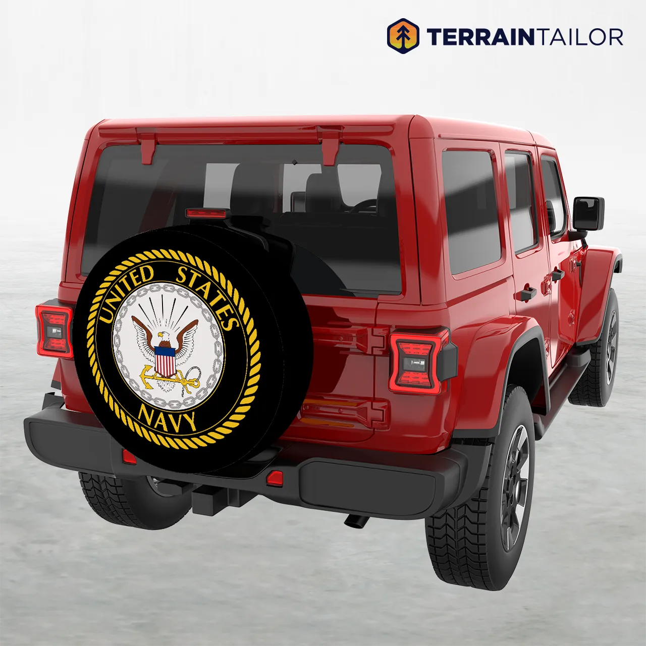 United States Navy Rope Border Spare Tire Cover