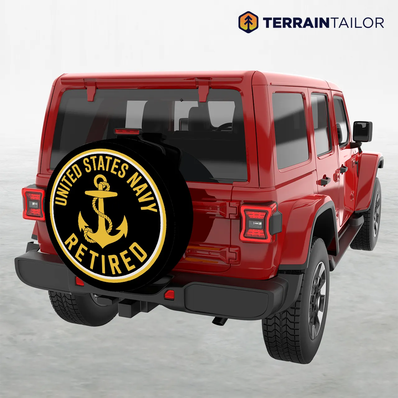 United States Navy Retired Anchor Spare Tire Cover