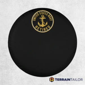 United States Navy Retired (Compact Emblem) Spare Tire Cover